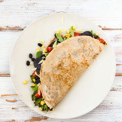 Savoury Buckwheat Pancake or Quesadilla