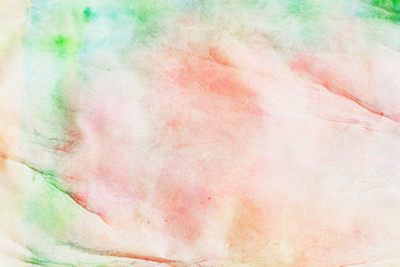 Obraz premium Abstract watercolor art hand paint on white background with spray, spots, splashes: red and green tones and halftones