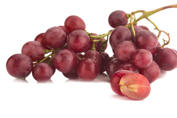 red grape isolated on white background