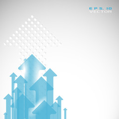 Fototapeta premium Blue geometric arrows background. Blue Arrows Up Abstract background.