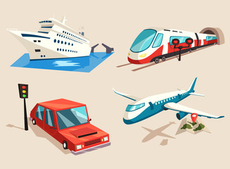 Airplane and train, car or automobile and train © Elegant Solution