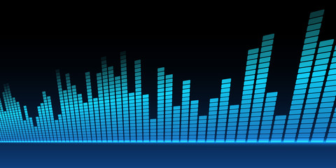 Music equalizer background. Vector illustration.