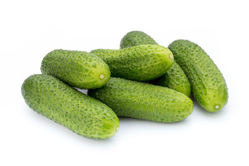 The first spring ecologically cucumbers.
