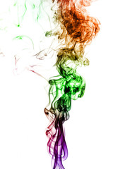 Fototapeta premium colored smoke isolated on white background