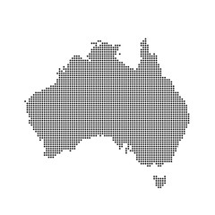Fototapeta na wymiar Simple Australia Dotted Map