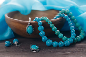 turquoise handmade bijouterie