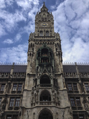 Fototapeta na wymiar Neus Rathaus New City Hall main tower Munich Germany