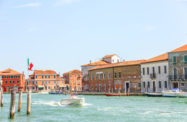 VENICE, ITALY - AUGUST 14,2011 : Murano glass making island, Venice, Italy