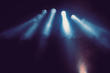 Blue stage lights