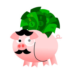 Rich piggy bank