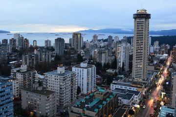 Naklejka premium Vancouver skyline, Vancouver Canada 