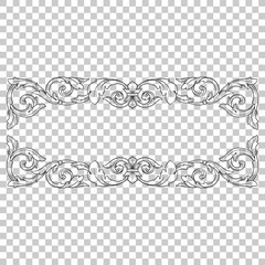 Isolate ornament in baroque style