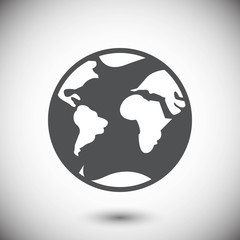 Earth icon stock vector illustration flat design