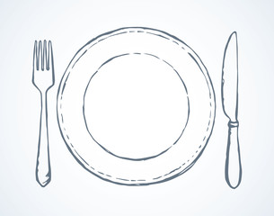 Cutlery. Vector drawing