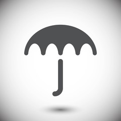 Umbrella vector icon. Rain protection symbol. Flat design style