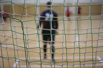 The background of futsal goalkeeper