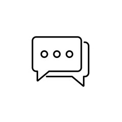 Social engagement line icon, seo & development, Speech bubbles sign, a linear pattern on a white background, eps 10.