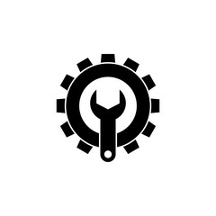 Technical support solid icon, seo & development, repair service, a filled pattern on a white background, eps 10.