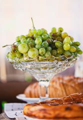 buffet, wedding decorations, fruits