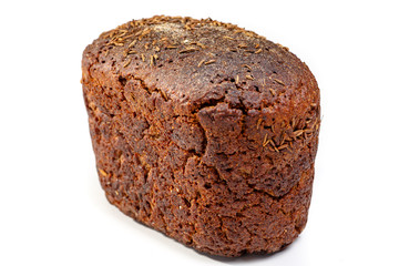 Rye bread according to old recipes with grains.