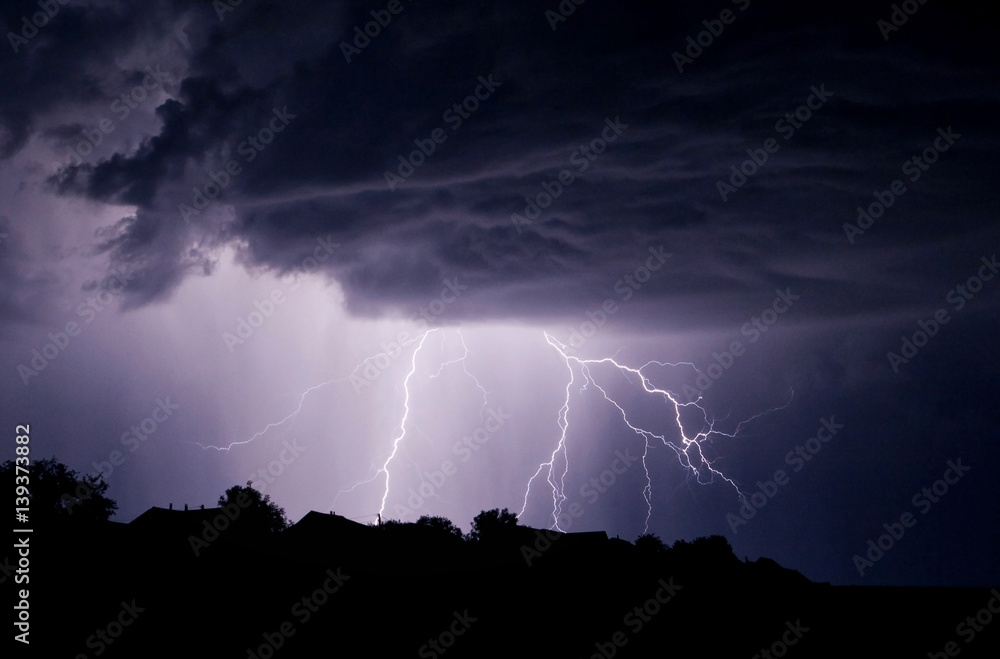 Canvas Prints lightning storm in the sky