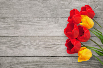 Naklejka na ściany i meble Flowers Greeting Card for Mother's Day, Birthday, March 8