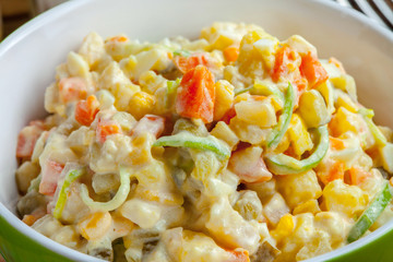 Russian traditional salad.