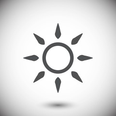 sun icon stock vector illustration flat design