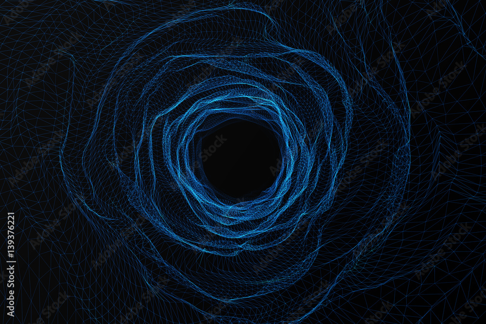 Canvas Prints cosmic wormhole, space travel concept, funnel-shaped tunnel that can connect one universe with anoth