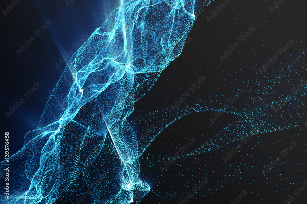 Poster landscape background. cyberspace landscape grid. 3d technology. abstract landscape on black backgrou