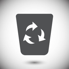 recycling
 icon stock vector illustration flat design