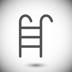 ladder icon, vector illustration. Flat design style