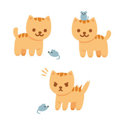 Cat and mouse cartoon