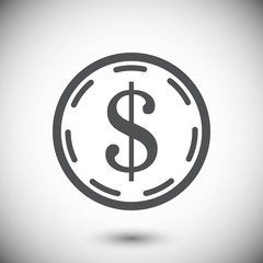 dollar money icon stock vector illustration flat design
