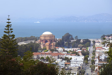 Naklejka premium San Francisco cityscape seen from Pacific Heights