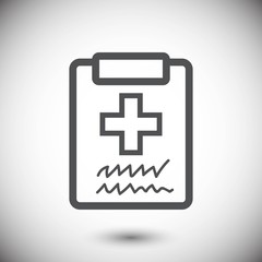 Doctor with clipboard. clipboard with checklist. Medical report 