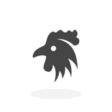Chicken Icon. Vector logo on white background