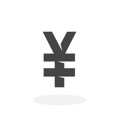 Chinese yuan Icon. Vector logo on white background