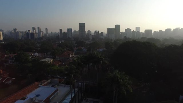 Aerial View of Jardins District, Sao Paulo, Brazil