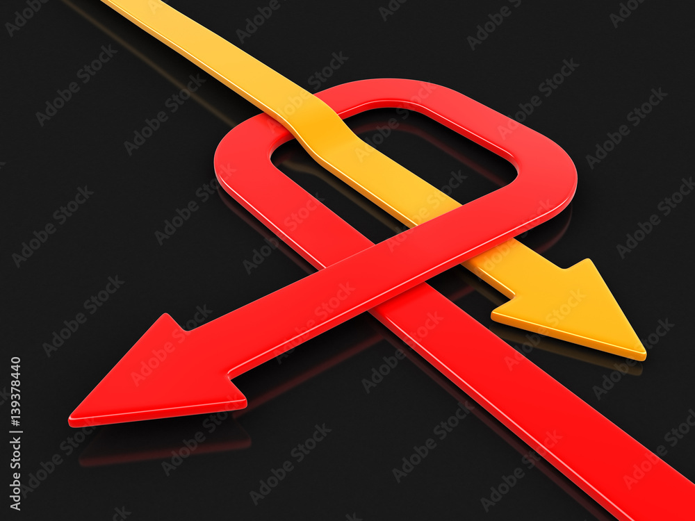 Poster arrow loop. image with clipping path