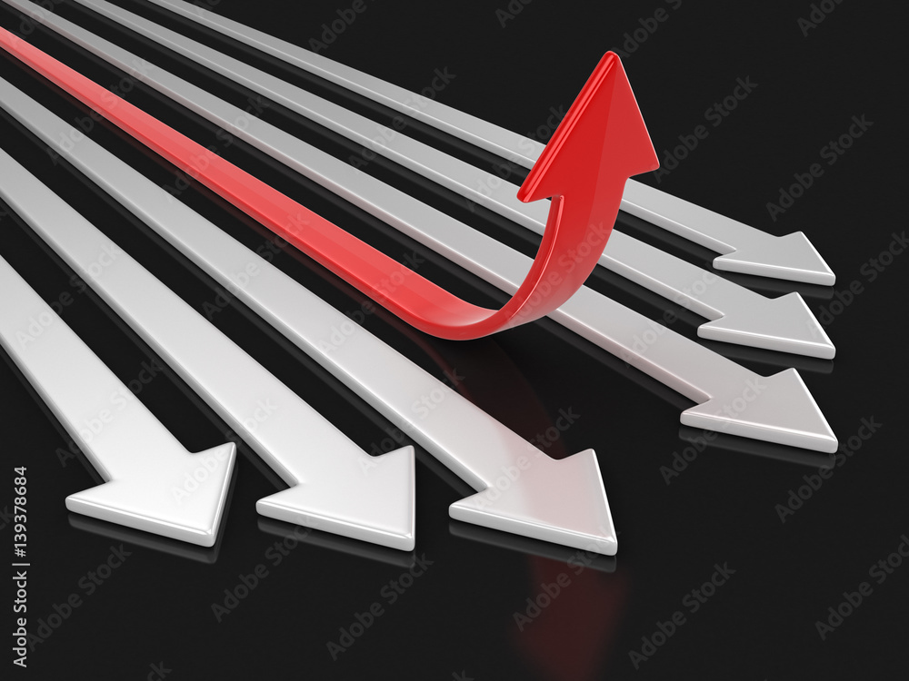 Poster arrow up. image with clipping path