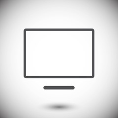 computer monitor icon stock vector illustration flat design