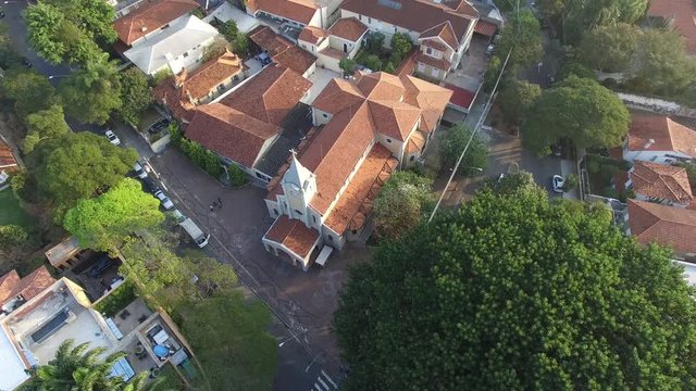 Aerial View of Sao Jose Church in Jardins, Sao Paulo, Brazil