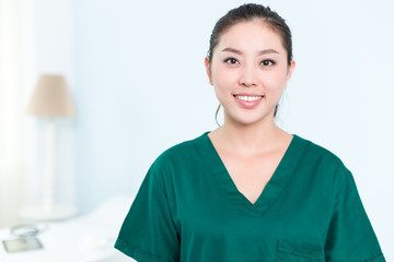 young pretty woman doctor in hospital