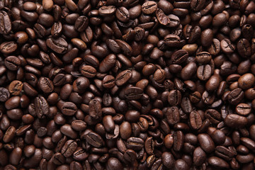 Background with coffee beans.