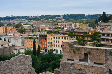 vue du Mont Palatin. Panorama du forum romain, Rome, Italie