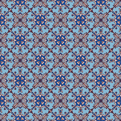 Portuguese azulejo tiles. Blue and white gorgeous seamless patterns. For scrapbooking, wallpaper, cases for smartphones, web background, print, surface texture, pillows, towels, linens bags T-shirts
