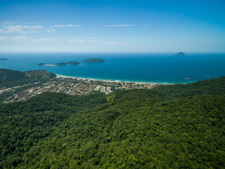 Aerial View of Juquehy Beach, Sao Sebastiao, Sao Paulo, Brazil