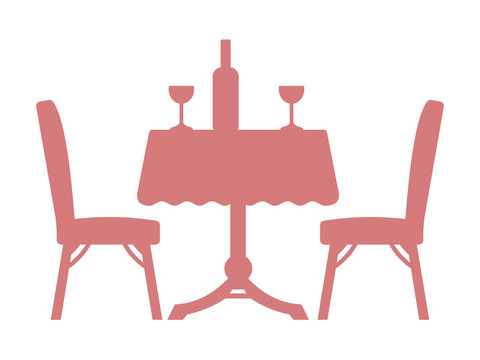 Dining Table And Chairs Silhouette