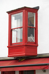 Red bay window